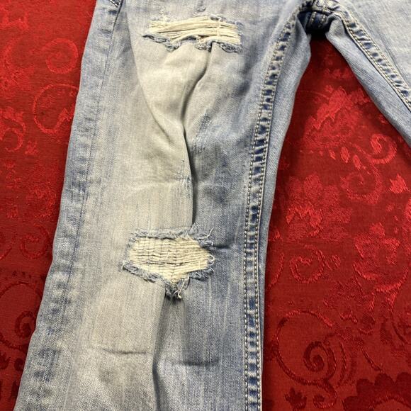 BKE Jeans Mens 30x29'' Short Bootleg Aiden Distressed Blue Denim Cowboy - Picture 4 of 16